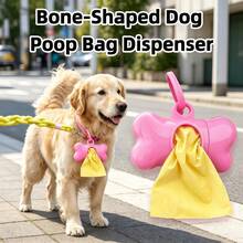 1pc Plain Pet Poopbag & 1pc Bone Shaped Poopbag Storage Box For Outdoor - View 4