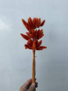 30-240pcs 44cm Artificial Rabbit Tail Grass, Home Decor Artificial Rabbit Tail Grass Stems, Suitable For Bohemian Style Floral Arrangements, DIY Crafts, Home Kitchen And Wedding Decor, Christmas Decor, Thanksgiving Decor, DIY Wreath Decor - Burnt Orange Rabbit Tail - View 3