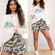 Women Denim Shorts - 彩色 - 查看 1