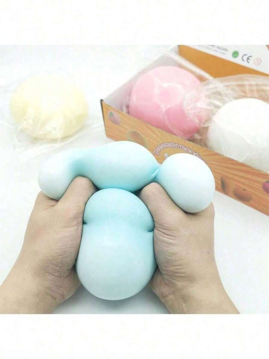 Liquid Cheese Ball Stress Relief Toy Liquid Ball Daifuku Squeeze Toy Music Version Large Slow Rebound Stress Relief Toy Mud Daifuku Squeeze Toy Music Surprise Gift Birthday Gift Easter Gift Ideal Gift Gift Toy Sewing Toy Travel Toy Classroom Stress Relief Toy Mini Pack Bathroom Toy Christmas Stationery Stress Relief Ball (6cmx6cm) - Multicolor - View 1