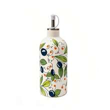 1/2pcs 14.5oz Rustic Ceramic Olive Oil Dispenser Bottle, Kitchen Olive Oil Container With Stainless Steel Spout, Ceramic Oil Bottle With Handle, Anti-Drip Cooking Oil Bottle - View 14