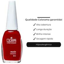 Kit 5 Esmaltes Tons Vermelhos Colorama Cremoso Esmalte Atacado - 4 Cor - Visão 4