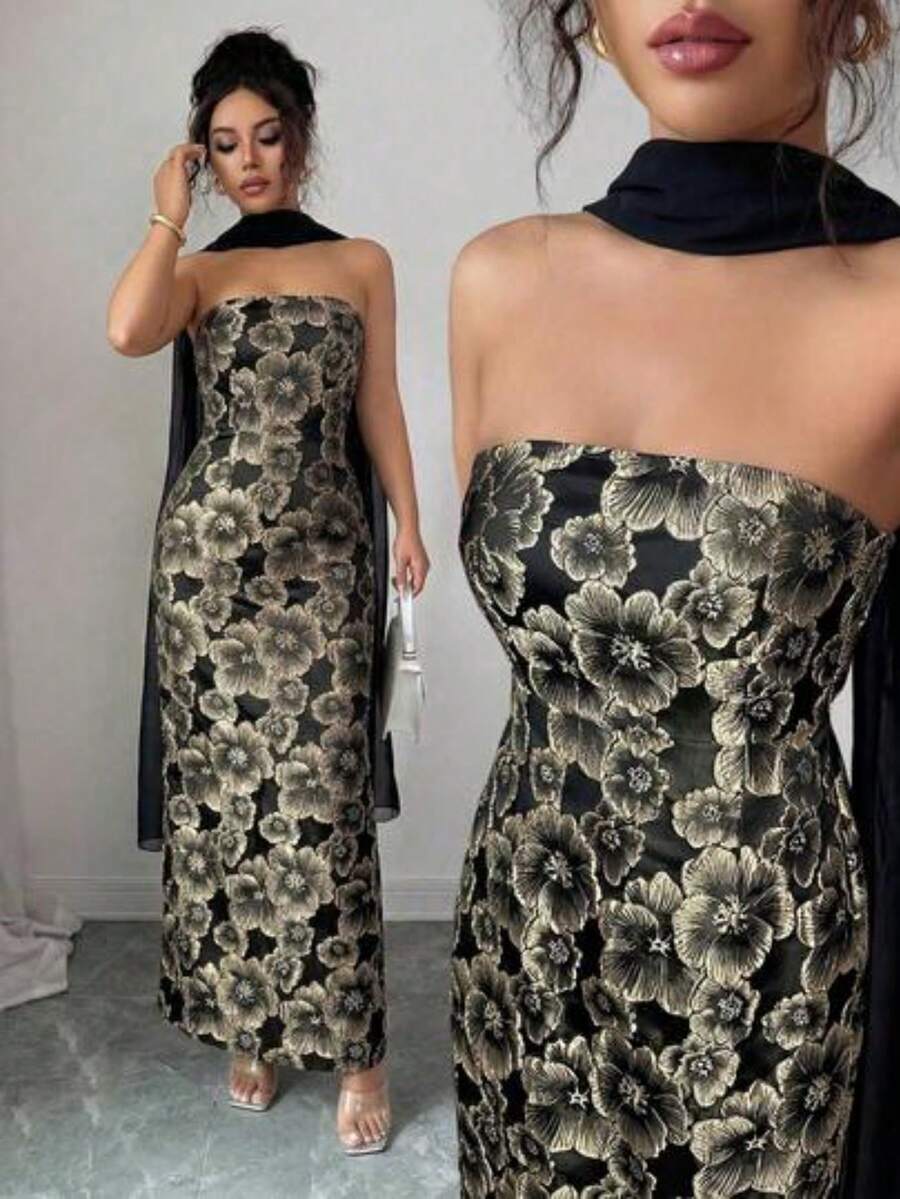 Women Midi Dresses - Negro1 - View 1