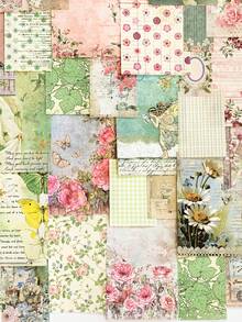 1 Set Lightweight Paper, 100 Sheets Per Bag, Country Post Office Theme, Vintage Style, Glue-Free, Memo Paper Material, DIY Scrapbook Decoration, Suitable For Writing Notes And Greeting Cards - Multicolor - View 4