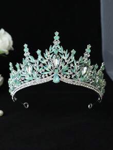 1 pieza Corona nupcial con cristales, accesorio de reina y princesa, adecuado para baile, fiesta, concurso de belleza, cumpleaños - Multicolor - Ver 10