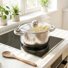 Senmeo Stainless Steel Stock Pot With Lid, Heavy-Duty Soup Pot, Multipurpose Cookware For Vegetables, Dumplings & Soups, Multi-Purpose Cooking Pot - View 4