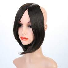 Fringe Clip-In Hair Extension Piece, Clip-In Hair Extension, Heat-Resistant Synthetic Fiber Fake Bangs Hair Piece/Bangs Pad - Multicolor - View 14