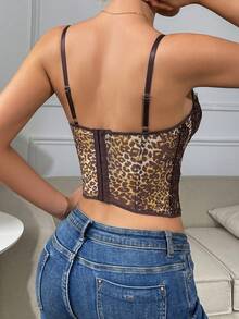 Fashionable Seamless Bra With Thin Straps, Sexy Strapless Tight Lace Crop Top - Multicolor - View 10