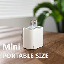 USB-C GaN 充電器 - 20W Type-C 充電適配器附 39.37 英吋 Type-C 充電線,充電指示燈,適用於 iPhone 15/16 系列、Galaxy 及其他裝置 - 查看 3