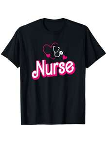 Unisex T-Shirt, Retro Gifts For Nurses, Gifts For Nurses Week, Funny T-Shirt For Nurses. - 黑色 - 查看 1