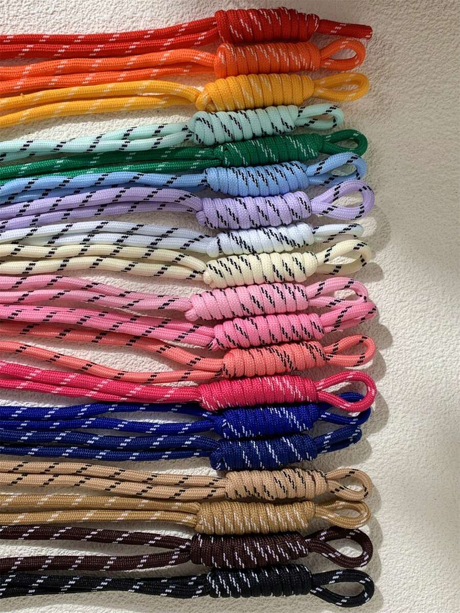 10/20pcs Random Color - Colorful Nylon Rope DIY Handmade Weaving Set | Coil Keychain And Backpack Charm Weaving Materials | Handmade Jewelry Craft Supplies | Valentine's Day Gift