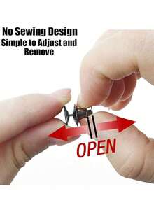 2/4/6/8Sets Nail-Free Metal Jeans Button Snaps Detachable Pants Clips Buttons Pins DIY Waist Tightener Clothing Buckles Sewing Tools - Multicolor - View 7