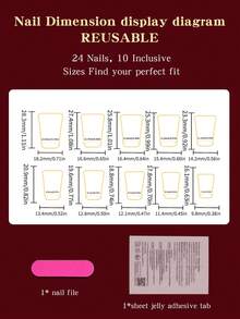 120pcs (5-Pack) Of Duckbill-Shaped Red Press-On Nails, Including A Gel Pad And A Nail File, Suitable For Everyday Work And DIY Use. - Red - View 7