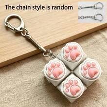 New Arrival Cute Pastel Paw Print Keychain Pendant - Multicolor - View 10