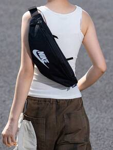 Nike 男包女包腰包 NK HERITAGE WAISTPACK - FA21 運動包戶外出行斜挎包腰包休閒胸包單肩包 DB0490-010 - 黑色 - 查看 2