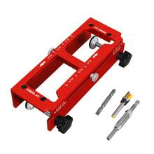 2 In 1 Hinge Drilling Fixture Combination Durable Door Frame Stable Locator Woodworking Installation Screws DIY Auxiliary Tools - Red - View 3