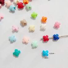 50顆/100顆 12mm 壓克力十字結大孔珠，混色，適用於手鍊、髮飾、項鍊、手機鍊 DIY - 彩色 - 查看 9