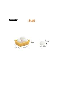 1/3/5 sets Modelo de huevo en miniatura de 2.2 cm | Huevo mini realista + accesorio de soporte de huevo amarillo | Decoración de cocina vintage francesa para casa de muñecas | Material de resina cremosa | Detallado y realista para almacenamiento y exhibición | Decoración de cocina / escena de horneado para casa de muñecas | Adecuado para fiestas festivas & montajes de miniaturas diarios - Multicolor - Ver 10