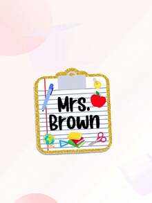 1pc Custom Teacher Acrylic Coaster, Custom Name Drink Coaster, Customizable Text Cup Mat, Cute Teacher Appreciation Gift,Perfect Gift For Back To School,Teachers And Coworkers - Multicolor - View 8