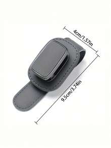 High-Quality PU Leather & Metal Car Sun Visor Glasses Holder - Universal Clip-On Design Fits 99% Of Vehicles, Strong Elastic Clip, Scratch-Resistant, Easy Installation, Holds Eyeglasses, Fashion Glasses & Documents, Compact & Stylish - A - View 10
