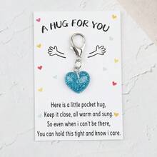 1pc/8pcs Heart Keychain, Unisex, With Encouragement Card, Durable Keychain, Thoughtful Gift For Teachers, Moms, Girlfriends, Best Friends, Birthday, Teacher's Day, Graduation Season, Back To School Season, Thanksgiving Small Gift - Multicolor - View 9