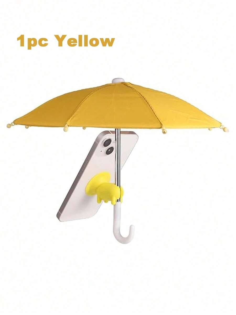 2pcs/Set Phone Sun Umbrella, UV Protection Phone Umbrella - Adjustable Cute Stand With Suction Cup, Outdoor Anti-Glare Phone Sun Shade, Travel Essential, Camping Gear - Multicolor - View 1