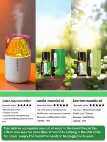 2-In-1 Volcano Shaped Car Humidifier And Aroma Diffuser With LED Light, 180ml USB Powered (Auto Shut Off), Portable Air Humidifier, Quiet Mist Aroma Diffuser, Multiple Fragrance Options, Suitable For All Car Models - A - 查看 20