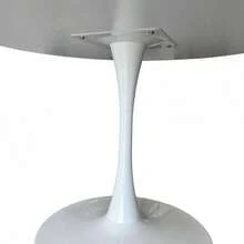 Miroytengo Mesa de Salón, Mesa Redonda Bohemia Salón Blanco Melamina y Metal 110x75 cm Mobiliario con Manual de Montaje Ideal Cocina y Comedor Ambiente Acogedor Estilo Nórdico 110x110x75 cm. De 2 a 3 días de envio - Blanco - Ver 3