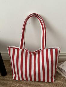 高級大容量女款手提包，時尚百搭休閒極簡通勤肩背托特包 - 彩色 - 查看 10
