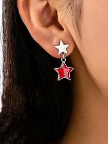 1 Pair Elegant Fashion Geometric Star Earrings Suitable For Women's Daily Wear - Star Earrings - View 1