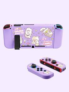 适用于 Switch 2 (2025)/Switch NS/Switch OLED 的可爱卡通猫图案兼容配件套装，包含游戏机保护壳/底座保护套/收纳袋，TPU 软壳材质，时尚实用，便携式支架，防震、防刮、防污，时尚浪漫礼物 - 查看 31
