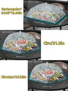 1pc Foldable Mesh Food Cover, Pop-Up Food Protector, Anti-Mosquito & Fly Food Shade Cover, Mesh Food Protection Cover, Keeps Fresh & Dust-Proof, Easy To Clean, Convenient Storage, Suitable For Kitchen/Outdoor Picnic/Party/Dining Table - Multicolor - View 4