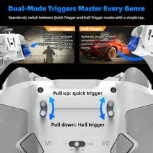 Kontroler Game Nirkabel G8 dengan Layar Pintar, Joystick Efek Hall, Ketegangan yang Dapat Diatur 30-90gf, Pemicu Mode Ganda, Tombol Makro, Turbo, Getaran Ganda, Sensor Gerak 6-Axis, Gamepad 2.4G/Berkabel/Bluetooth, Kompatibel dengan PC, Switch, Android, dan iOS - View 5