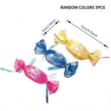 3pcs Cat Wrinkle Candy Gift - Built-In Crinkle Paper, Lightweight Interactive Cat Toy, Relieve Boredom, Surprise Gift For Pets For Thanksgiving, Autumn/Winter, Halloween And Other Holiday Gatherings - Multicolor - View 9