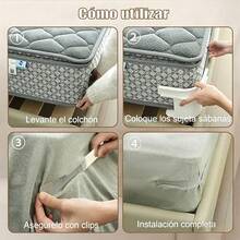 Lock Sheet Holders Set Of 4, Heavy Duty Bed Sheet Holders With Fitted Sheet Straps, Keep Sheets Firm & Tight, Corner Fitted For All Mattress Sizes Bedsheet Clip Durable Bedding Accessories (Black) - Light Grey - View 8