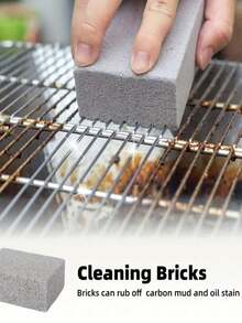 Barbecue Cleaning Stone, Powerful Cleaning For Camping Barbecue, Grill, Barbecue Rack, Barbecue Grill, Removes Dirt And Burnt Stains, Durable - Upgraded Version - View 3