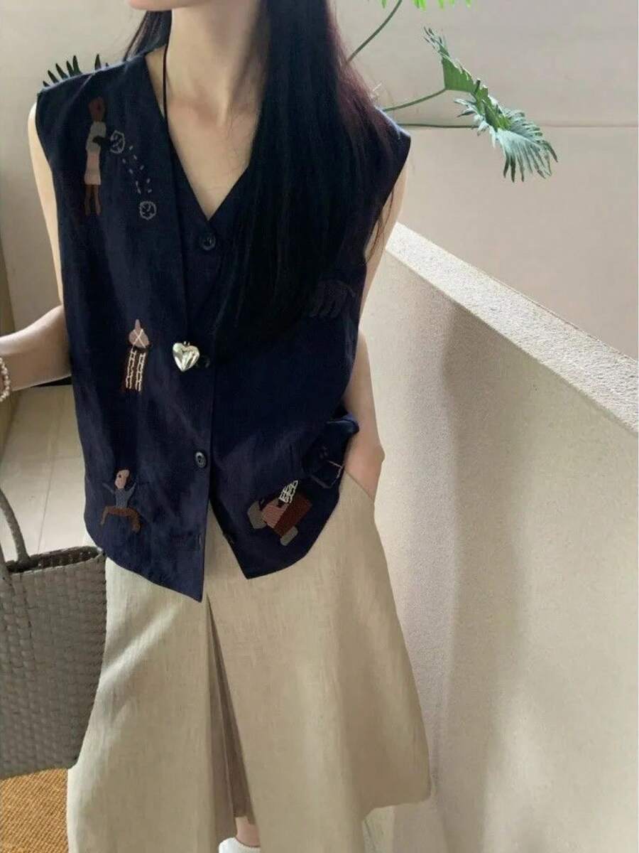 Women Blouses & Shirts - Navy Blue - View 1