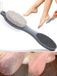 1pc 4-In-1 Multifunctional Foot Brush, Includes Foot Brush, Pumice Stone, Foot File And Sandpaper, Suitable For Removing Calluses And Rough Heels, Home Foot Care Tool - A - View 1