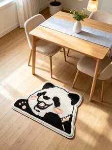 1pc Smiling Panda Shaped Floor Mat, Decorative Rug, Bedroom Decor, Floor Mat, Carpet, Home Decor, Living Room Rug, Small Living Room Rug, Bedroom Rug, Living Room Home Decor, Outdoor Rug, Washable Rug - Multicolor D - View 5