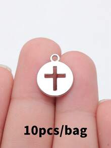 10pcs 15x18mm Cross Charms Pendant For DIY Jewelry Making Necklace Keychain Phone Chain Bracelet Making Accessories Handmade Craft Making Findings - Cross - View 16