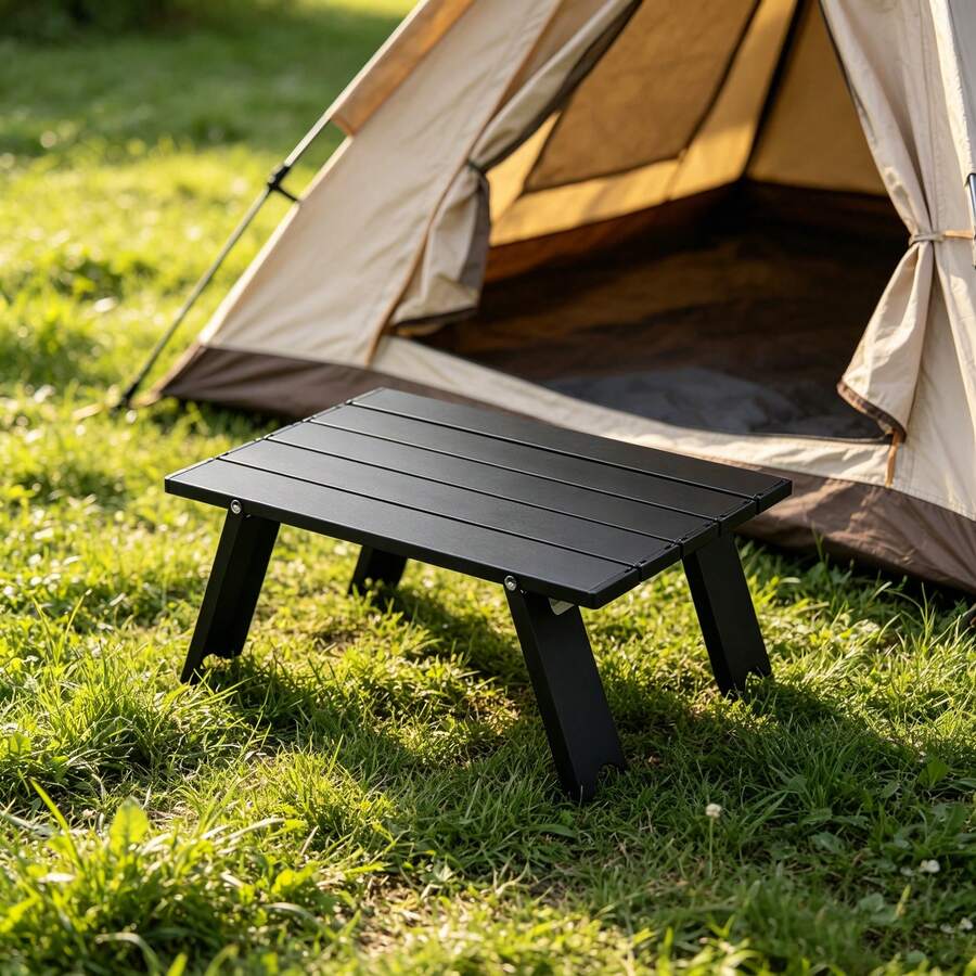 Mini Portable Folding Table, Lightweight Outdoor Table Suitable For Beach Picnic, BBQ And Fishing, Foldable Camping Coffee Table, Outdoor Hiking Camping Supplies With Storage Bag - Multicolor - View 1