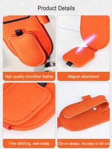 Cat Ear Car Glasses Clip - Multifunctional Clip To Hold Fashion Glasses, Cards And Pens, Compact Space-Saving Car Accessory, - A - View 5