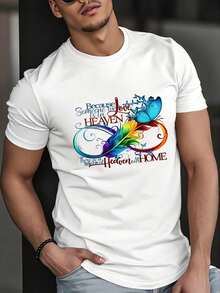 [New Products] Men's Summer Short Sleeve Crew Neck Solid Color Breathable Comfortable Versatile Stylish Printed Casual T Shirt For Daily Outdoor Wear - White - View 6