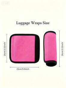 1pc Custom Name Luggage Handle Wrap, Personalized Suitcase Handle Wraps With Embroidery Text, Personalized Luggage Handle Wraps For Suitcas - Multicolor - View 8