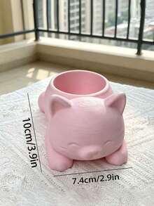 1pc Cat Holding Bowl Succulent Planter, 3D Cat Shaped Mini Plant Decor - Cat Hugging a Flowerpot - View 12