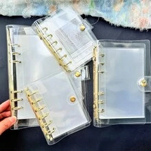 1個 A5 A6 A7 金色透明活頁本，A5 活頁本，活頁封面，替換頁，活頁紙，貼紙本，印章本，貼紙本，可用作相簿、計畫本、材質紙張收納、剪貼簿、筆記本、辦公文具用品，適合偶像相卡、相卡、交易卡、校園卡、通行卡 - 款式 - 查看 7