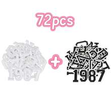 26/78 件 3.8 厘米/1.5 英寸刺绣英文字母熨烫/缝制补丁，服装配饰，夹克，帽子，书籍，背包 - DIY 刺绣贴花 - 多色 - 查看 56