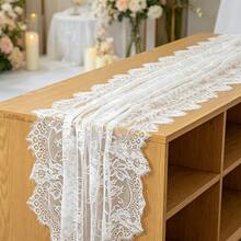 Wedding Table Runner, Embroidered Bohemian Table Runner, Lace Flower Decorative Table Runner, Vintage Rural Lace Table Runner, Used For Wedding Party Bridal Shower Decoration, Anniversary, Christmas Party Decoration, Kitchen And Home Decoration. - Multiple Styles - View 7