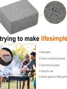 Barbecue Cleaning Stone, Powerful Cleaning For Camping Barbecue, Grill, Barbecue Rack, Barbecue Grill, Removes Dirt And Burnt Stains, Durable - Upgraded Version - View 4