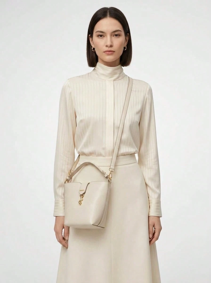 DKNY Women's Portable Easy To Clean Versatile Shopping Commuting Daily Grey R52JZL59-IOL - Beige - View 1